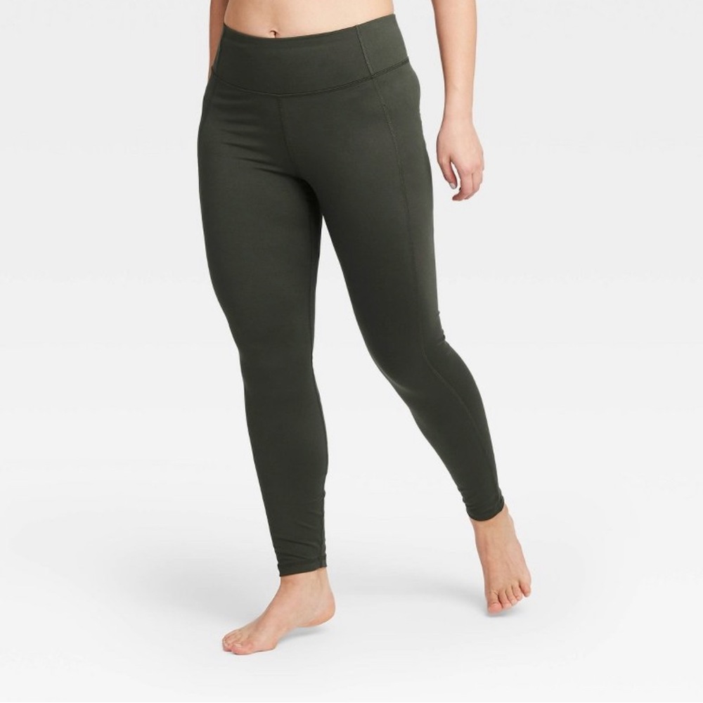 NWT* XXL Womens’ Simplicity Mid-Rise Leggings 27”- All in Motion Olive Green XXL